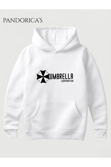 RESIDENT EVIL "Umbrella Corp." Tasarımı Yazılı Baskılı Unisex Kapüşonlu Pamuklu Gamer Sweatshirt Hoodie