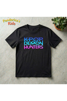 Pandorica's Kpop İblis Avcıları (Demon Hunters) Tasarımı Pamuklu Unisex Çocuk T-shirt