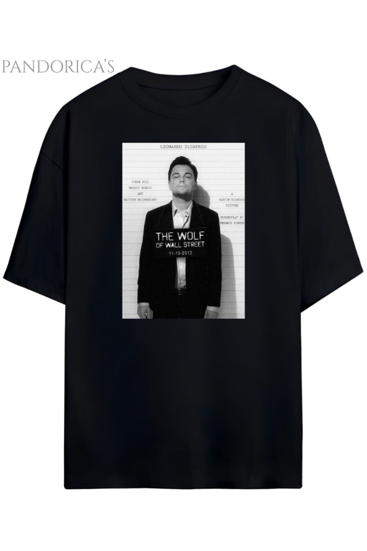 Pandorica's The Wolf Of Wall Street Tasarımı Unisex Pamuklu T-Shirt