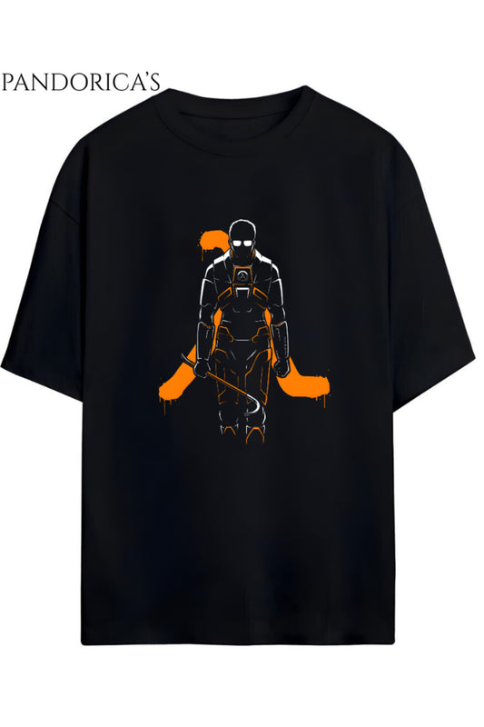 Half Life GORDON FREEMAN Yazılı Baskılı Pamuklu Relaxed Kalıp Gamer Tişört