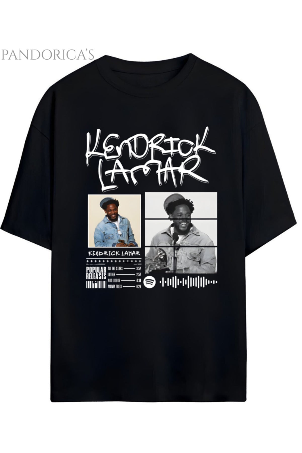 Kendrick Lamar Tasarımı Yazılı Baskılı Yazılı Pamuklu Unisex Tişört