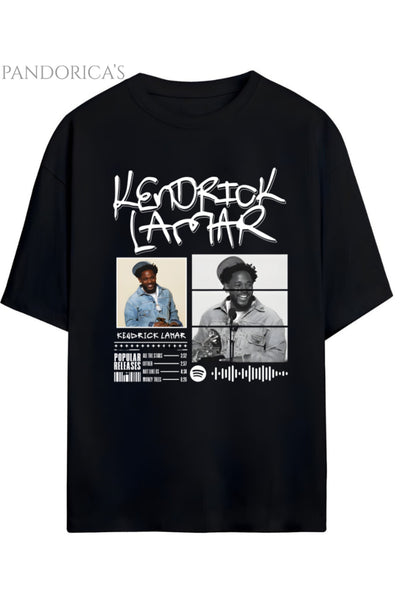 Kendrick Lamar Tasarımı Yazılı Baskılı Yazılı Pamuklu Unisex Tişört
