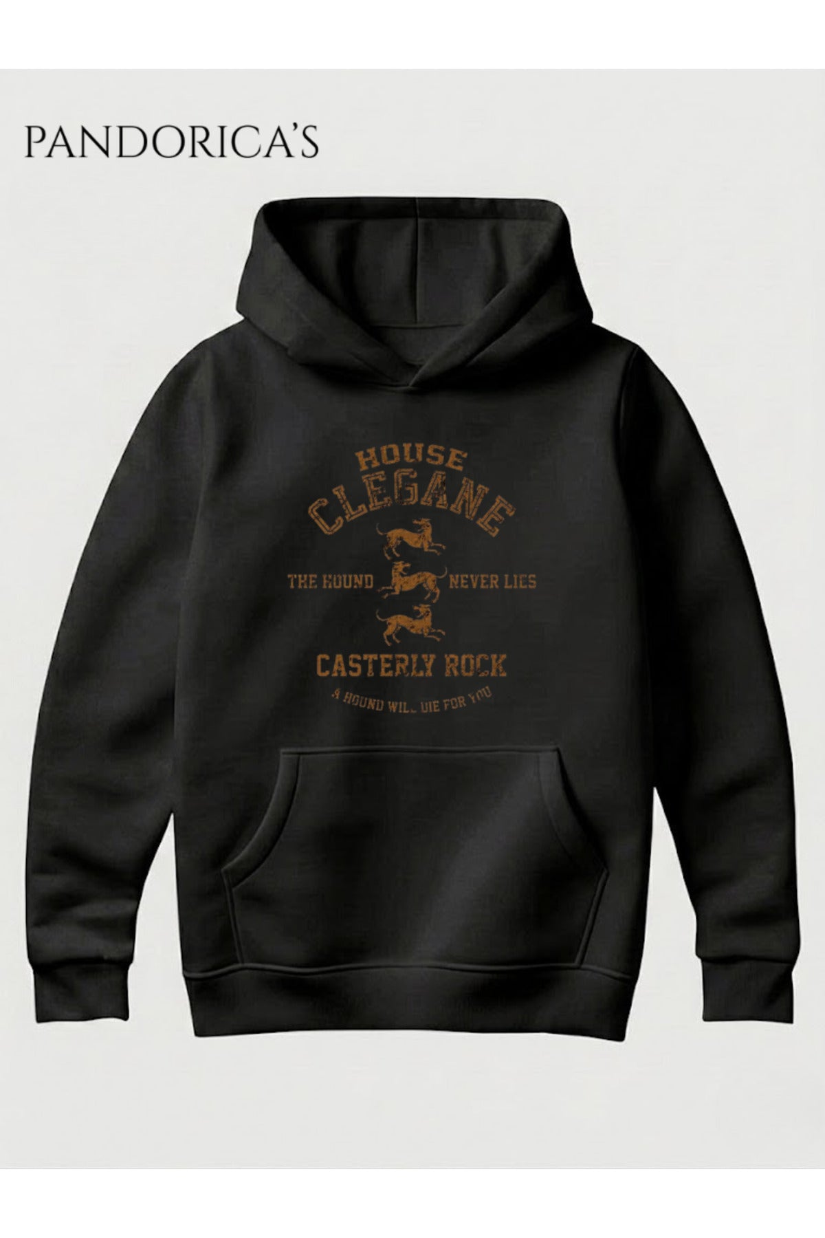 Game Of Thrones House Clegane Tasarımı Unisex Kapüşonlu Pamuklu Sweatshirt (Hoodie)