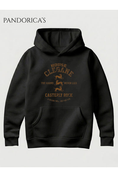Game Of Thrones House Clegane Tasarımı Unisex Kapüşonlu Pamuklu Sweatshirt (Hoodie)