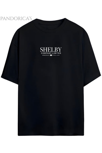 Pandorica's Peaky Blinders Thomas Shelby Tasarımı Sırt ve Ön Baskılı Unisex Pamuklu T-shirt