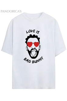 BAD BUNNY TASARIM SERİSİ YAZILI BASKILI RELAXED KALIP PAMUKLU UNISEX TİŞÖRT