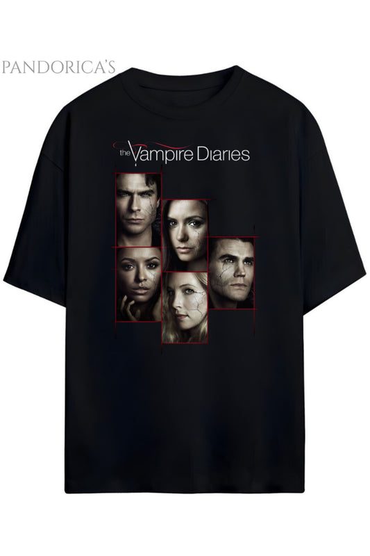 Pandorica's The Vampire Diaries Tasarımı Unisex Pamuklu T-shirt