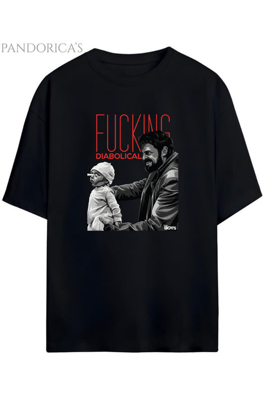Pandorica's THE BOYS SERİSİ "BLOODY DIABOLICAL" Yazılı Baskılı Unisex Pamuklu Tişört