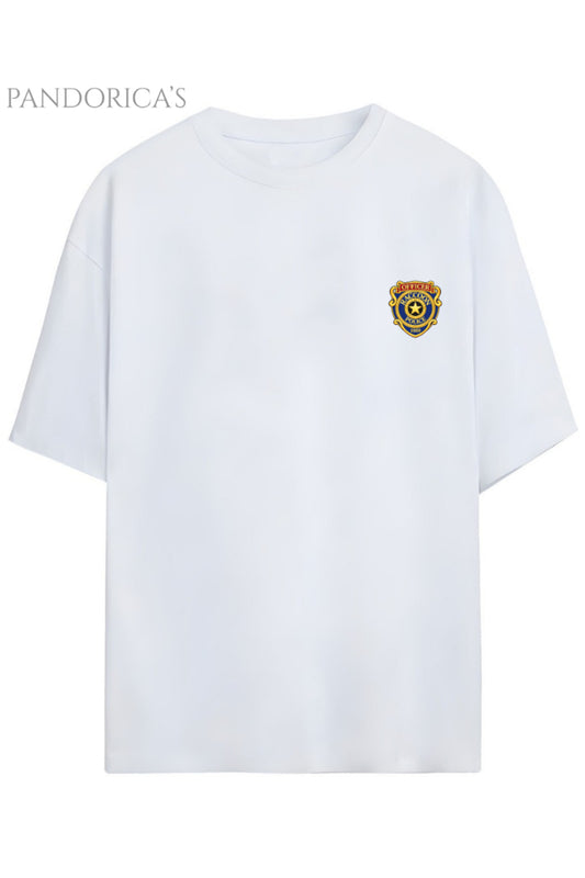 Pandorica's Resident Evil S.T.A.R.S RPD Tasarimi Sırt ve Göğüs Baskılı Unisex Pamuklu T-shirt