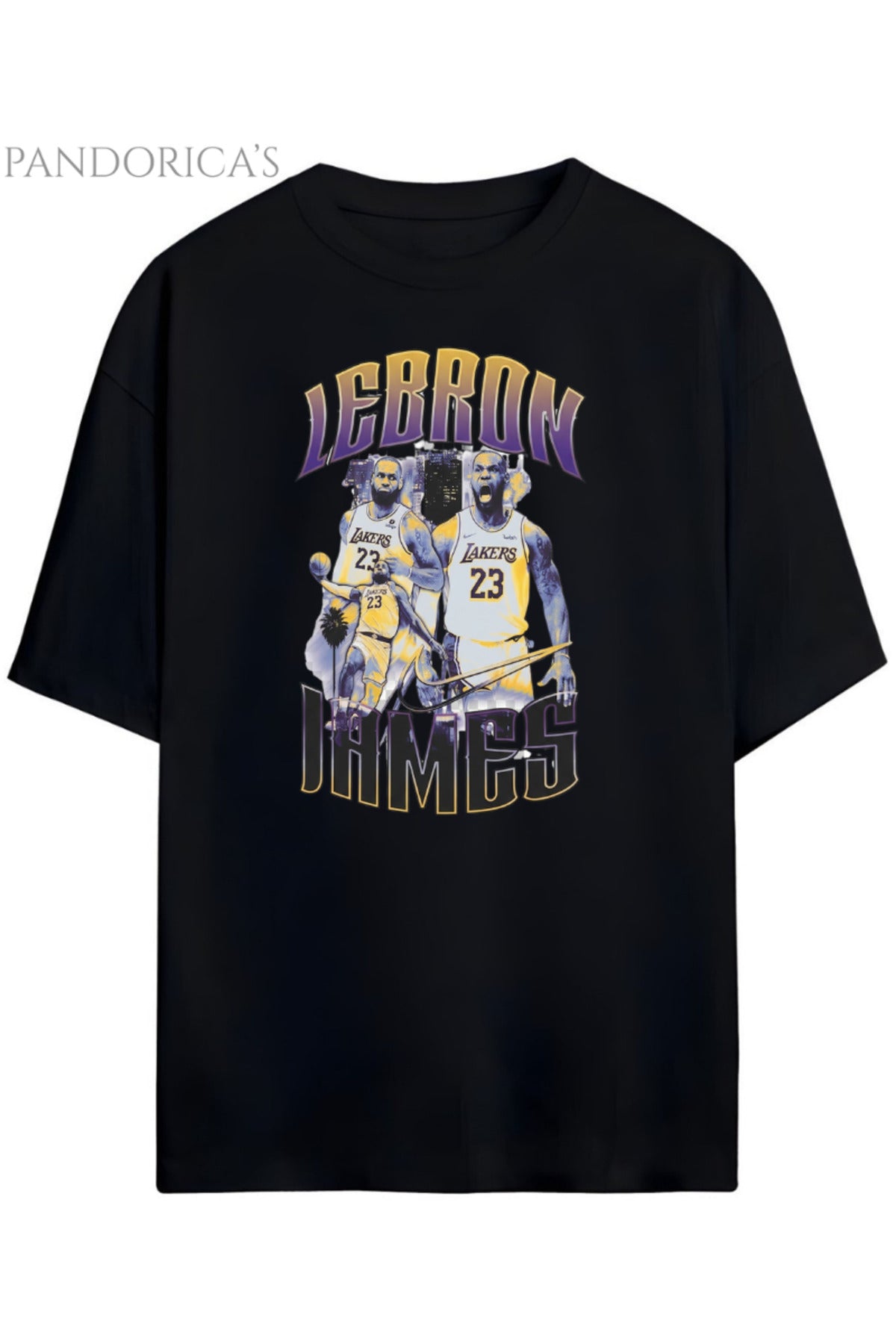Pandorica's LeBron James Tasarımı Baskılı Unisex Pamuklu T-Shirt
