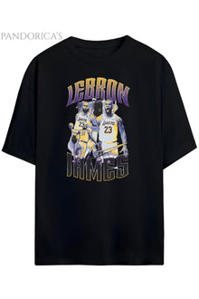 Pandorica's LeBron James Tasarımı Baskılı Unisex Pamuklu T-shirt