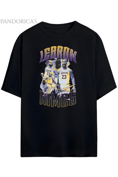 Pandorica's LeBron James Tasarımı Baskılı Unisex Pamuklu T-shirt