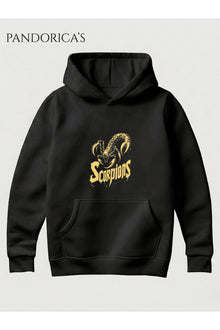 SCORPIONS Tasarımı Yazılı Baskılı Unisex Kapüşonlu Pamuklu Kanguru Cepli Sweatshirt Hoodie