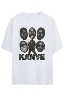 Kanye West Tasarımı Baskılı Yazılı Pamuklu Unisex T-shirt