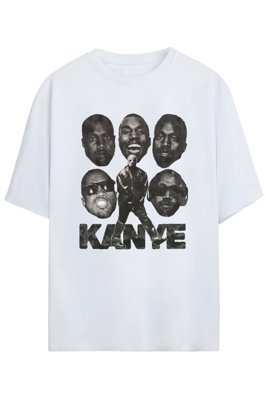 Kanye West Tasarımı Baskılı Yazılı Pamuklu Unisex T-shirt