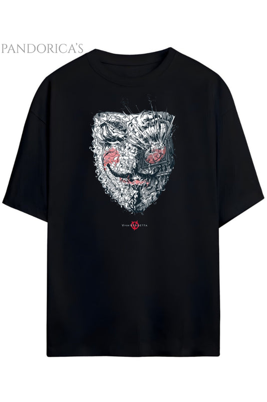 Pandorica's V For Vendetta Tasarımı Unisex Pamuklu T-shirt