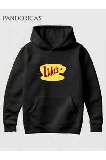 GILMORE GIRLS İkonik "LUKE'S" Tasarımı Yazılı Baskılı Unisex Kapüşonlu Pamuklu Sweatshirt Hoodie