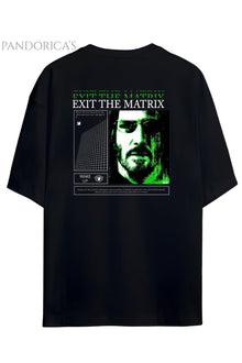 Pandorica's The Matrix Tasarımı Sırt ve Göğüs Baskılı Unisex Pamuklu T-shirt