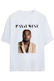 Kanye West Tasarımı Baskılı Yazılı Pamuklu Unisex T-shirt