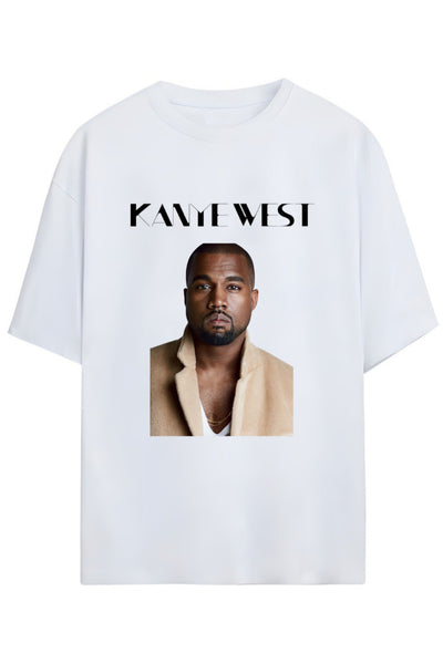Kanye West Tasarımı Baskılı Yazılı Pamuklu Unisex T-shirt