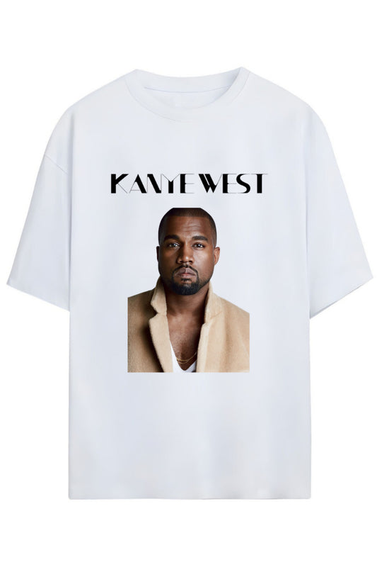 Kanye West Tasarımı Baskılı Yazılı Pamuklu Unisex T-shirt