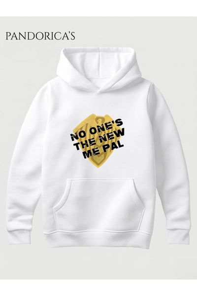 THE BOYS SOLDIER BOY Tasarımı "NO ONE'S IS THE NEW ME PAL" İkonik Replik Yazılı Baskılı Unisex Kapüşonlu Pamuklu Sweatshirt Hoodie