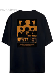 Pandorica's Peaky Blinders Thomas Shelby Sırt ve Göğüs Tasarımı Unisex Pamuklu T-shirt