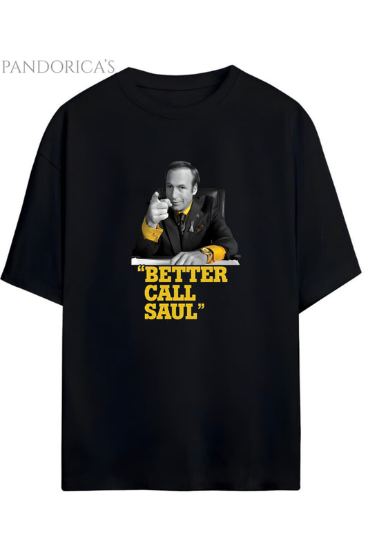 Better Call Saul Tasarımı Saul Goodman Baskılı Yazılı Unisex Pamuklu Tişört