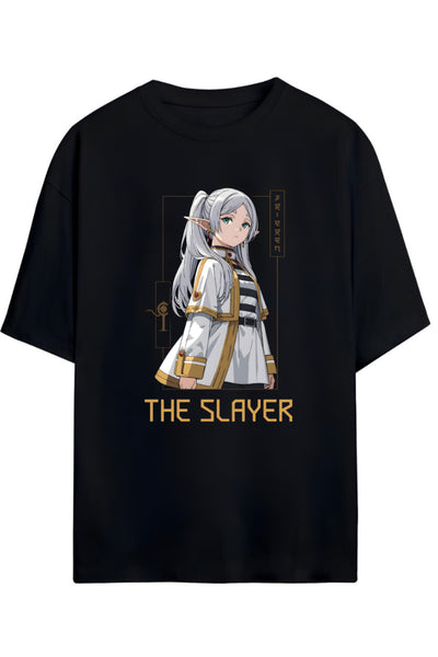 Frieren: Beyond Journey's End (Sousou no Frieren) "THE SLAYER" Baskılı Yazılı Pamuklu Unisex Tişört