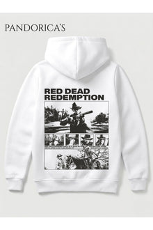 Red Dead Redemption 2 Arthur Morgan Tasarımı Yazılı SIRT Baskılı Unisex Kapüşonlu Pamuklu Sweatshirt Hoodie
