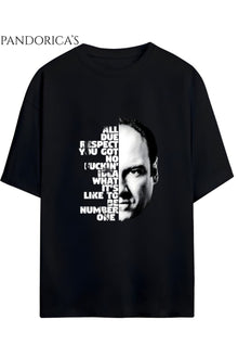 THE SOPRANOS "YOU GOT NO IDEA WHAT IT'S LIKE TO BE NUMBER ONE" İkonik Replik Yazılı Baskılı Unisex Pamuklu Relaxed Kalıp Tişört