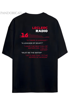 Pandorica's Charles Leclerc İkonik Diyalog Tasarimi Göğüs ve Sırt Baskılı Unisex Pamuklu T-shirt