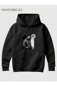 The Boys Billy Butcher Tasarımı "Oİ" Yazılı Baskılı Unisex Kapüşonlu Pamuklu Sweatshirt Hoodie