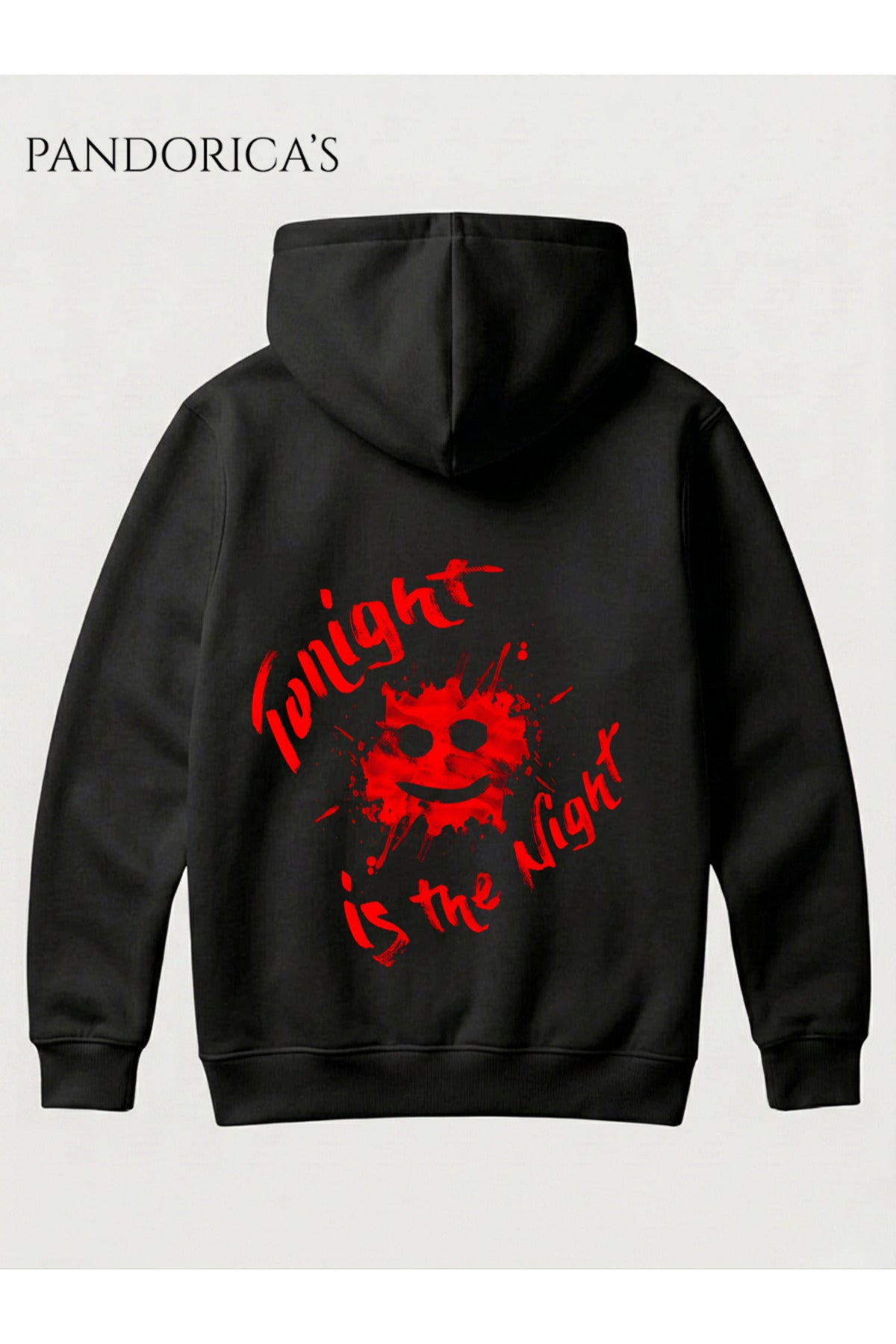 Siyah Dexter Tasarımı "Tonight's The Night" İkonik Replik Yazılı Sırt Baskılı Unisex Kapüşonlu Pamuklu Sweatshirt Hoodie - 69