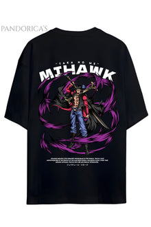 ONE PIECE ÖZEL TASARIM SERİSİ "DRACULE MIHAWK" SIRT BASKILI YAZILI UNISEX PAMUKLU TİŞÖRT