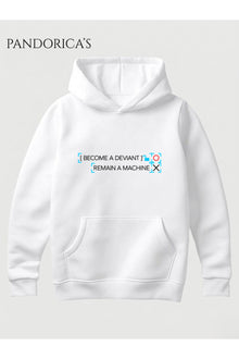 DETROIT:BECOME HUMAN SEÇİM ANI Tasarımı "I'M ALIVE" Yazılı ÖN VE SIRT Baskılı Unisex Kapüşonlu Pamuklu Sweatshirt Hoodie