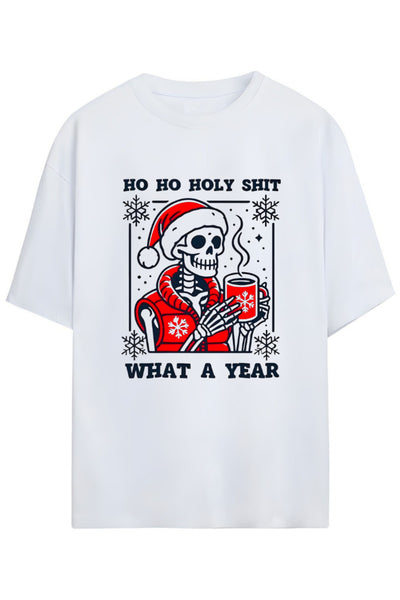 İronik Yazılı Noel Yılbaşı Tasarimi Unisex Pamuklu T-shirt