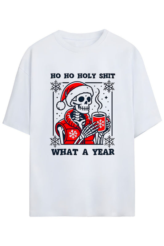 İronik Yazılı Noel Yılbaşı Tasarimi Unisex Pamuklu T-shirt