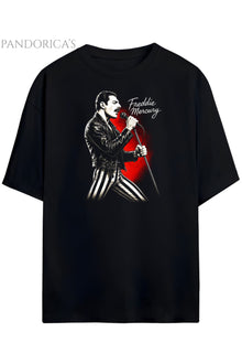 Pandorica's Queen Freddie Mercury Tasarımı Unisex Pamuklu T-shirt