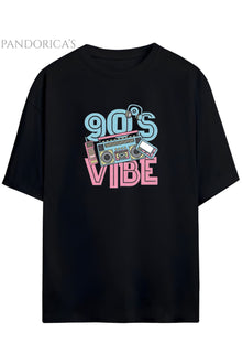Pandorica's 1990lar Baskılı 90's Vibe Yazılı Retro Tasarım Serisi Unisex Pamuklu Tişört