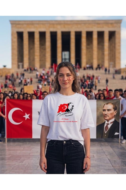 Pandorica's Mustafa Kemal ATATÜRK Tasarımı İmzalı Baskılı Unisex Pamuklu T-shirt