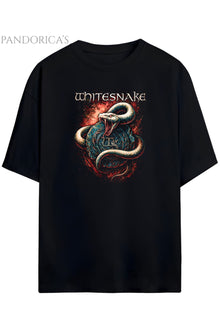 Pandorica's Whitesnake Tasarimi Unisex Pamuklu T-shirt