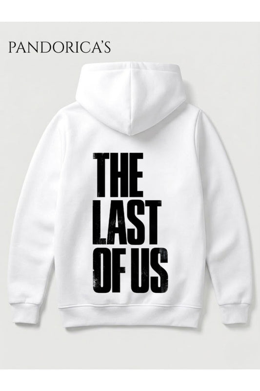THE LAST OF US Tasarımı Yazılı SIRT BASKILI Unisex Kapüşonlu Pamuklu Gamer Sweatshirt (Hoodie)