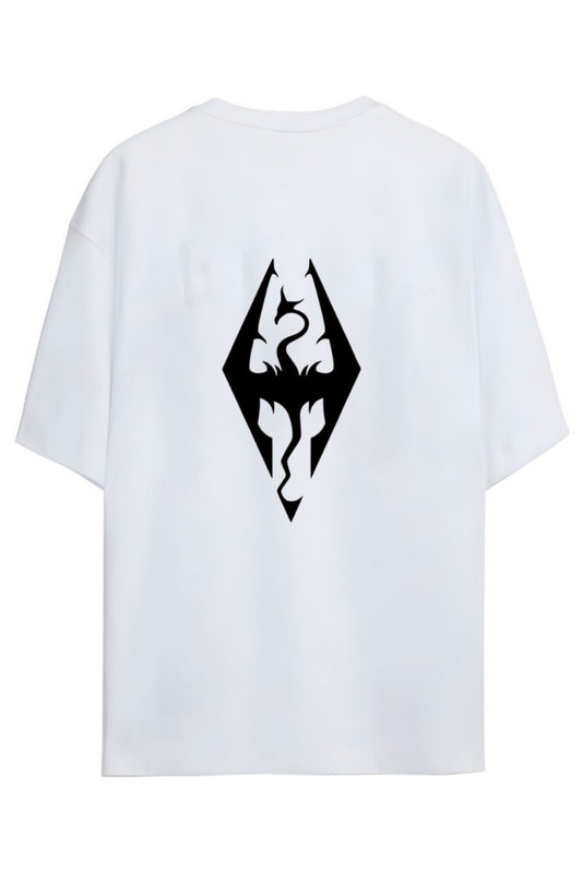 Skyrim Tasarimi Unisex Pamuklu T-shirt