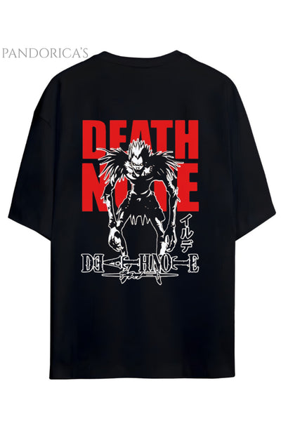 DEATH NOTE ANİME TASARIM SERİSİ RYUK SIRT BASKILI YAZILI UNISEX PAMUKLU TİŞÖRT