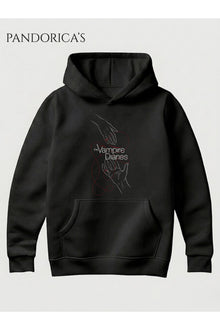 The Vampire Diaries Tasarımı Yazılı Baskılı Pamuklu Kapüşonlu Unisex Sweatshirt Hooded Hoodie