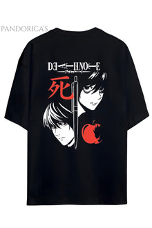 DEATH NOTE ANİME TASARIM SERİSİ KİRA VE L. LAWLIET SIRT BASKILI YAZILI UNISEX PAMUKLU TİŞÖRT