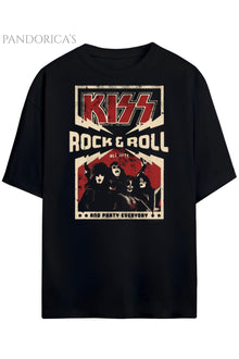 Pandorica's KISS Tasarımı Unisex Pamuklu T-shirt