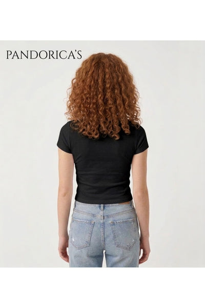 Sex And The City Tasarım Serisi Samantha Jones İkonik Replik Baskılı Yazılı Slim Fit Likralı T-shirt (BODY TEE)