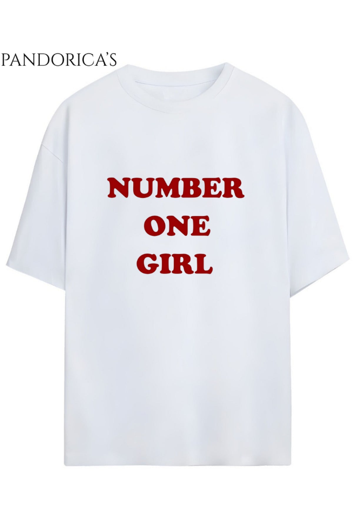 BLACKPINK Tasarım Serisi Rosé "Number One Girl" Yazılı Baskılı Unisex Relaxed Kalıp Tişört